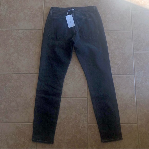 FRAME le Garçon Jeans Pembroke Gray Black size 26 NWT - Picture 3 of 6